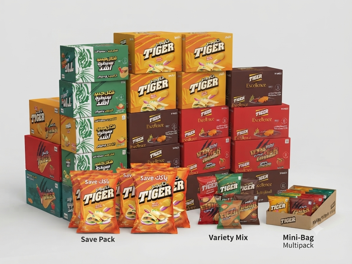 Karton Tiger Chips Chili & Zitrone